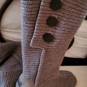Grey Ugg sweater boots